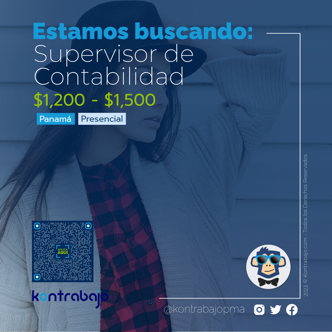 Supervisor de Contabilidad - Empresa Confidencial - Kontrabajo Panamá.
